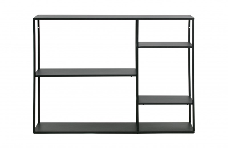 SHELF CONSOLE OFFSET BLACK METAL - CABINETS, SHELVES